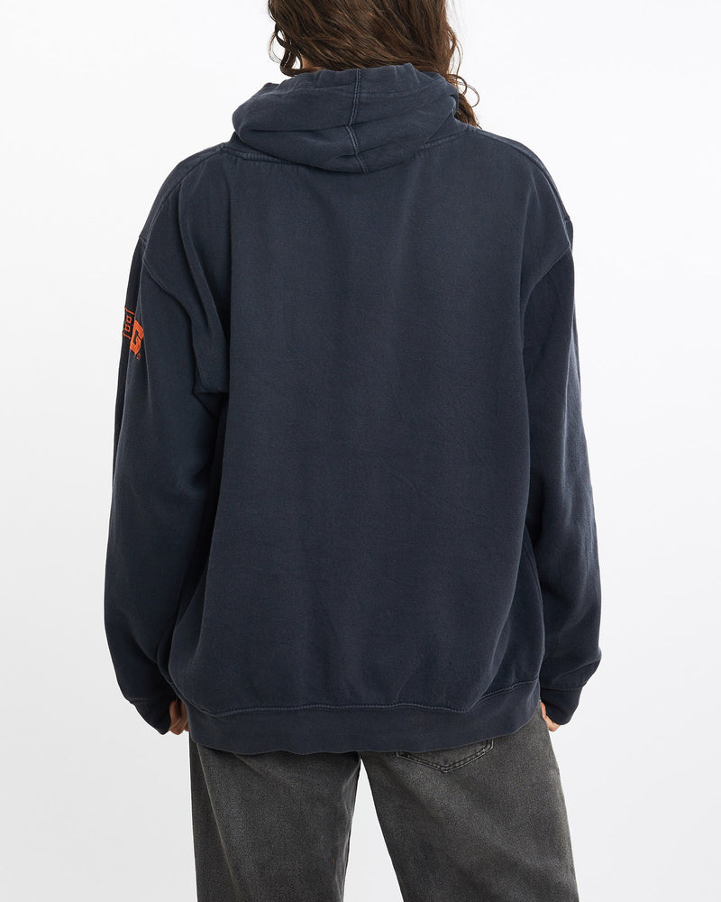 Vintage, NCAA, University, of, Illinois, Fighting, Illini, Hooded, Sweatshirt, The Real Deal, size large, colour Navy, newtown, sydney, australia, thrift store, opshop, preloved, secondhand, sustainable, retro, antique, 70s, 80s, 90s, 2000s, 00s, fashion, clothing, streetwear, trendy, garment, style, boutique, store, shop, archive, sale, cheap, best, top, Sweats and hoodies