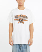 Vintage, Harley, Davidson, x, Williams, Harley, Baseball, Tee, The Real Deal, size large, colour White, newtown, sydney, australia, thrift store, opshop, preloved, secondhand, sustainable, retro, antique, 70s, 80s, 90s, 2000s, 00s, fashion, clothing, streetwear, trendy, garment, style, boutique, store, shop, archive, sale, cheap, best, top, T-Shirts