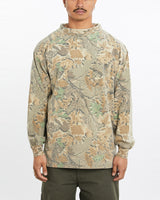 Vintage, 90s, Realtree, Camo, Long, Sleeve, Mock, Neck, Tee, The Real Deal, size large, colour Green, newtown, sydney, australia, thrift store, opshop, preloved, secondhand, sustainable, retro, antique, 70s, 80s, 90s, 2000s, 00s, fashion, clothing, streetwear, trendy, garment, style, boutique, store, shop, archive, sale, cheap, best, top, T-Shirts