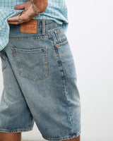 Vintage, Levi's, 569, Denim, Shorts, The Real Deal, size 36", colour Blue, newtown, sydney, australia, thrift store, opshop, preloved, secondhand, sustainable, retro, antique, 70s, 80s, 90s, 2000s, 00s, fashion, clothing, streetwear, trendy, garment, style, boutique, store, shop, archive, sale, cheap, best, top, Shorts
