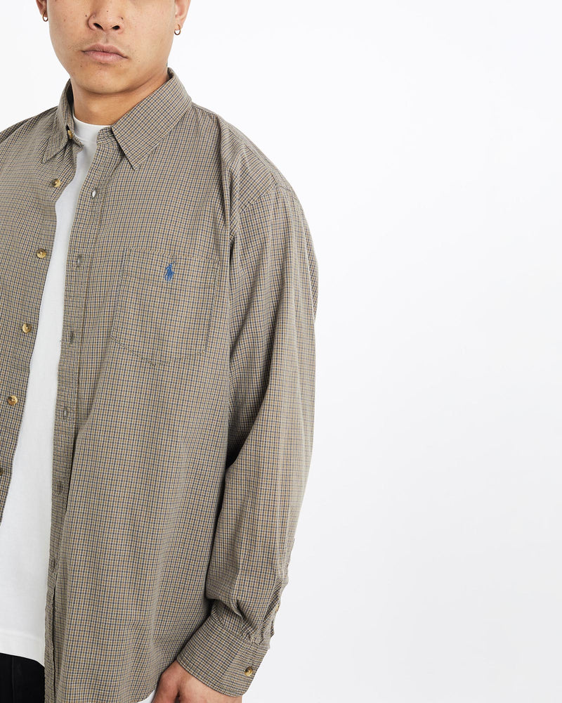 Vintage, 90s, Polo, Ralph, Lauren, Button, Up, Shirt, The Real Deal, size extra large, colour Multicolour, newtown, sydney, australia, thrift store, opshop, preloved, secondhand, sustainable, retro, antique, 70s, 80s, 90s, 2000s, 00s, fashion, clothing, streetwear, trendy, garment, style, boutique, store, shop, archive, sale, cheap, best, top, Shirts