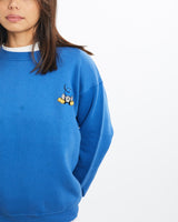 Vintage, 90s, Disney, Mickey, Mouse, Sweatshirt, The Real Deal, size double extra small, colour Blue, newtown, sydney, australia, thrift store, opshop, preloved, secondhand, sustainable, retro, antique, 70s, 80s, 90s, 2000s, 00s, fashion, clothing, streetwear, trendy, garment, style, boutique, store, shop, archive, sale, cheap, best, top, Sweats and hoodies