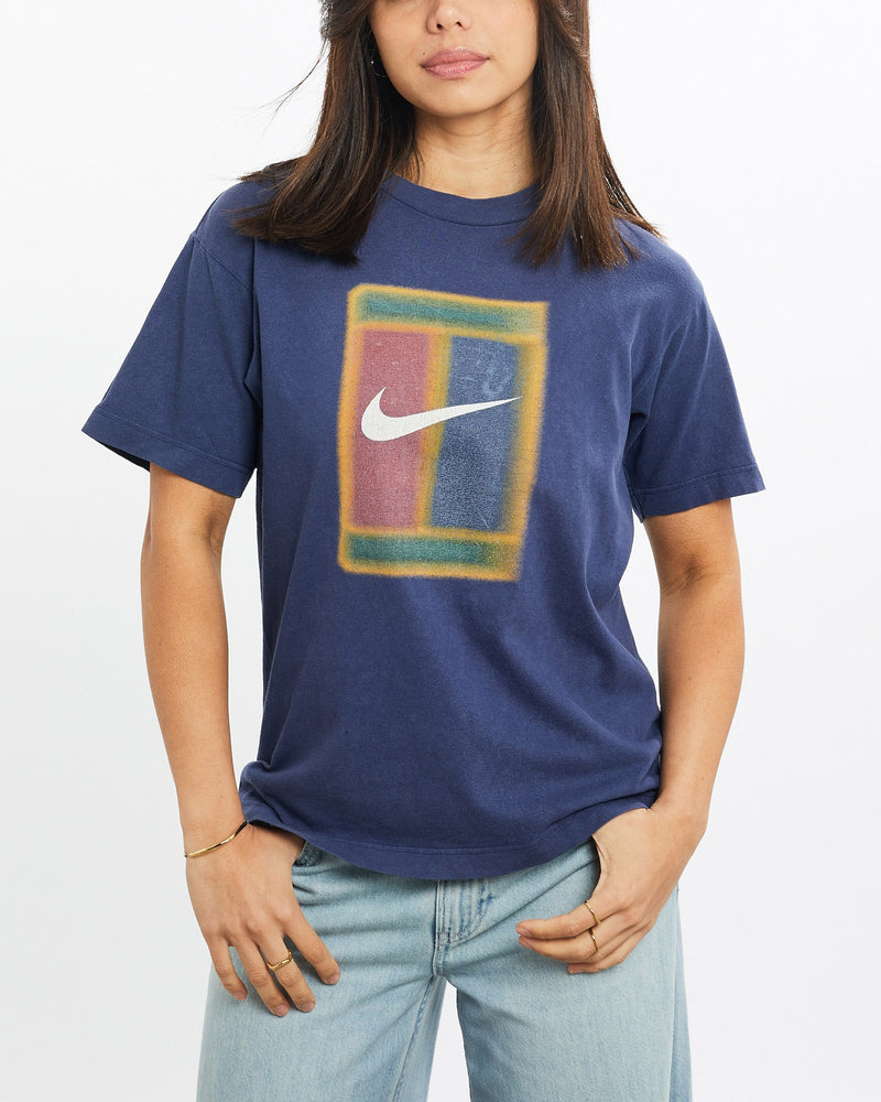 Vintage, 90s, Nike, Challenge, Court, Tee, The Real Deal, size double extra small, colour Blue, newtown, sydney, australia, thrift store, opshop, preloved, secondhand, sustainable, retro, antique, 70s, 80s, 90s, 2000s, 00s, fashion, clothing, streetwear, trendy, garment, style, boutique, store, shop, archive, sale, cheap, best, top, T-Shirts