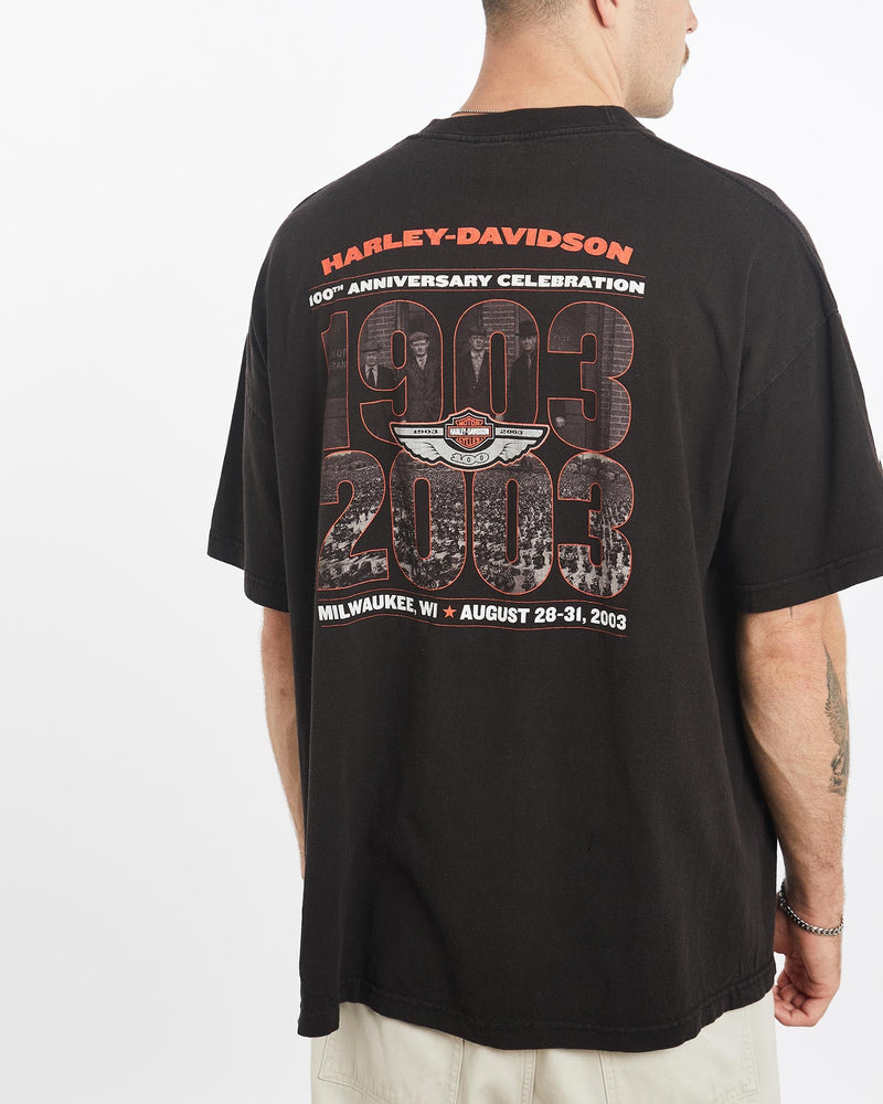 Vintage, Harley, Davidson, Tee, The Real Deal, size extra large, colour Black, newtown, sydney, australia, thrift store, opshop, preloved, secondhand, sustainable, retro, antique, 70s, 80s, 90s, 2000s, 00s, fashion, clothing, streetwear, trendy, garment, style, boutique, store, shop, archive, sale, cheap, best, top, T-Shirts