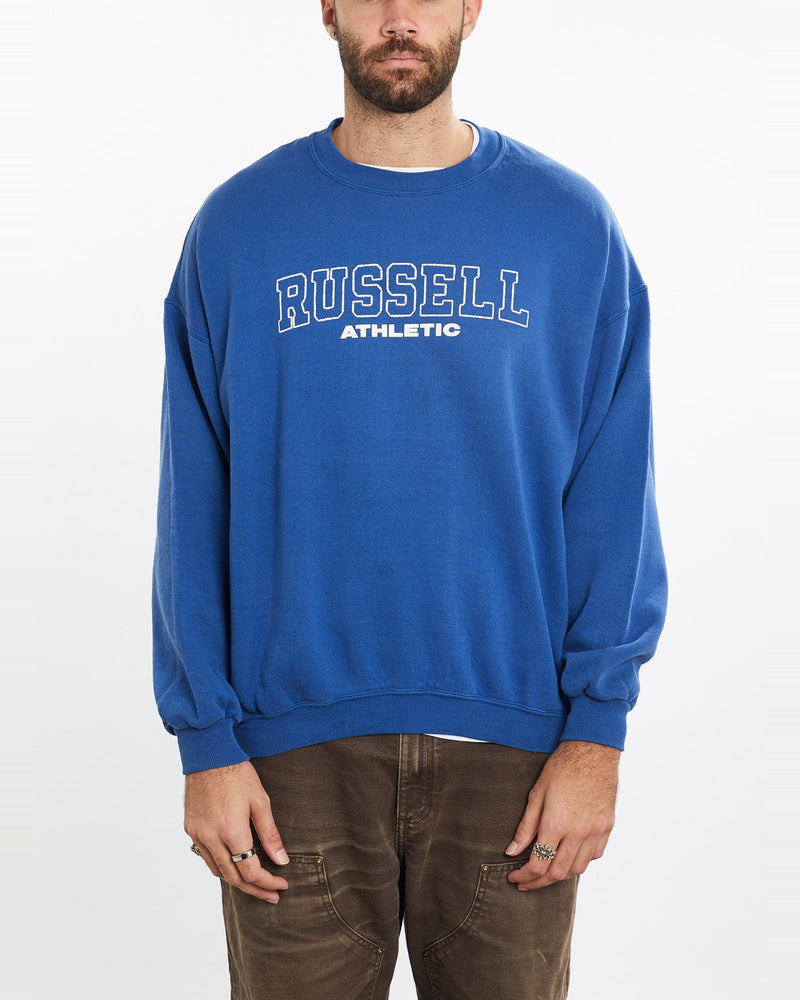 Vintage, Russell, Athletic, Sweatshirt, The Real Deal, size extra large, colour Blue, newtown, sydney, australia, thrift store, opshop, preloved, secondhand, sustainable, retro, antique, 70s, 80s, 90s, 2000s, 00s, fashion, clothing, streetwear, trendy, garment, style, boutique, store, shop, archive, sale, cheap, best, top, Sweats and hoodies