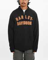 Vintage Harley Davidson Quarter Zip Sweatshirt <br>L , The Real Deal , newtown, sydney, australia, thrift store, opshop, preloved, secondhand, sustainable, retro, antique, 70s, 80s, 90s, 2000s, 00s, fashion, clothing, streetwear, trendy, garment, style, boutique, store, shop, archive, sale, cheap, best, top