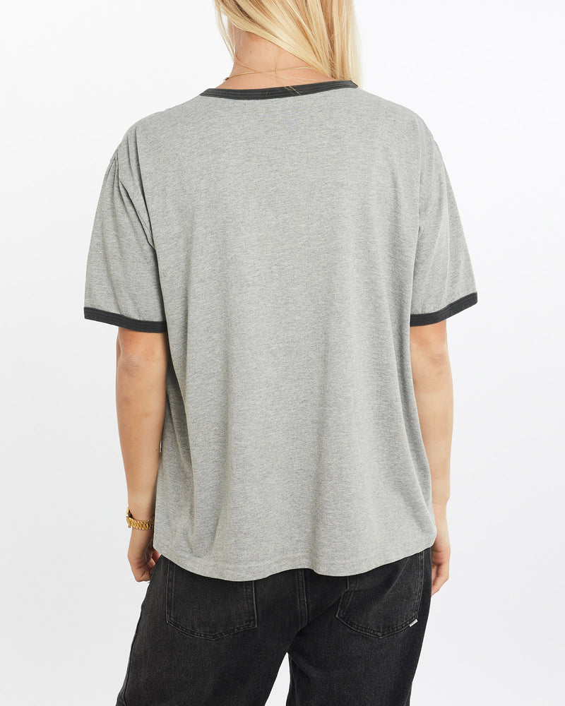 Vintage, 90s, Ralph, Lauren, Polo, Jeans, Co., Ringer, Tee, The Real Deal, size medium, colour Grey, newtown, sydney, australia, thrift store, opshop, preloved, secondhand, sustainable, retro, antique, 70s, 80s, 90s, 2000s, 00s, fashion, clothing, streetwear, trendy, garment, style, boutique, store, shop, archive, sale, cheap, best, top, T-Shirts