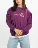 Vintage, Disney, Winnie, The, Pooh, Sweatshirt, The Real Deal, size double extra small, colour Purple, newtown, sydney, australia, thrift store, opshop, preloved, secondhand, sustainable, retro, antique, 70s, 80s, 90s, 2000s, 00s, fashion, clothing, streetwear, trendy, garment, style, boutique, store, shop, archive, sale, cheap, best, top, Sweats and hoodies
