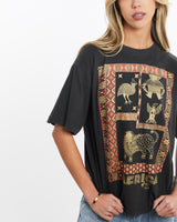 Vintage, 90s, Africa, Tee, The Real Deal, size small, colour Black, newtown, sydney, australia, thrift store, opshop, preloved, secondhand, sustainable, retro, antique, 70s, 80s, 90s, 2000s, 00s, fashion, clothing, streetwear, trendy, garment, style, boutique, store, shop, archive, sale, cheap, best, top, T-Shirts