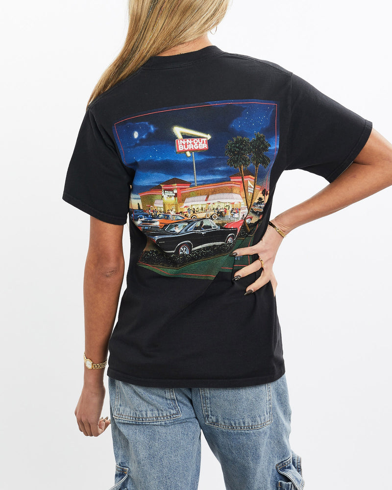 Vintage, In-N-Out, Burger, Tee, The Real Deal, size extra small, colour Black, newtown, sydney, australia, thrift store, opshop, preloved, secondhand, sustainable, retro, antique, 70s, 80s, 90s, 2000s, 00s, fashion, clothing, streetwear, trendy, garment, style, boutique, store, shop, archive, sale, cheap, best, top, T-Shirts