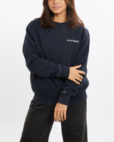 Vintage, Tommy, Hilfiger, Sweatshirt, The Real Deal, size double extra small, colour Navy, newtown, sydney, australia, thrift store, opshop, preloved, secondhand, sustainable, retro, antique, 70s, 80s, 90s, 2000s, 00s, fashion, clothing, streetwear, trendy, garment, style, boutique, store, shop, archive, sale, cheap, best, top, Sweats and hoodies