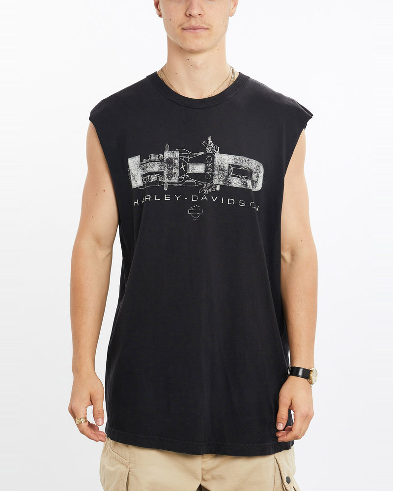 Vintage, Harley, Davidson, Tank, The Real Deal, size extra large, colour Black, newtown, sydney, australia, thrift store, opshop, preloved, secondhand, sustainable, retro, antique, 70s, 80s, 90s, 2000s, 00s, fashion, clothing, streetwear, trendy, garment, style, boutique, store, shop, archive, sale, cheap, best, top, T-Shirts