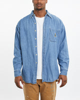 Vintage 90s Chaps Ralph Lauren Denim Button Up Shirt <br>XL , The Real Deal , newtown, sydney, australia, thrift store, opshop, preloved, secondhand, sustainable, retro, antique, 70s, 80s, 90s, 2000s, 00s, fashion, clothing, streetwear, trendy, garment, style, boutique, store, shop, archive, sale, cheap, best, top