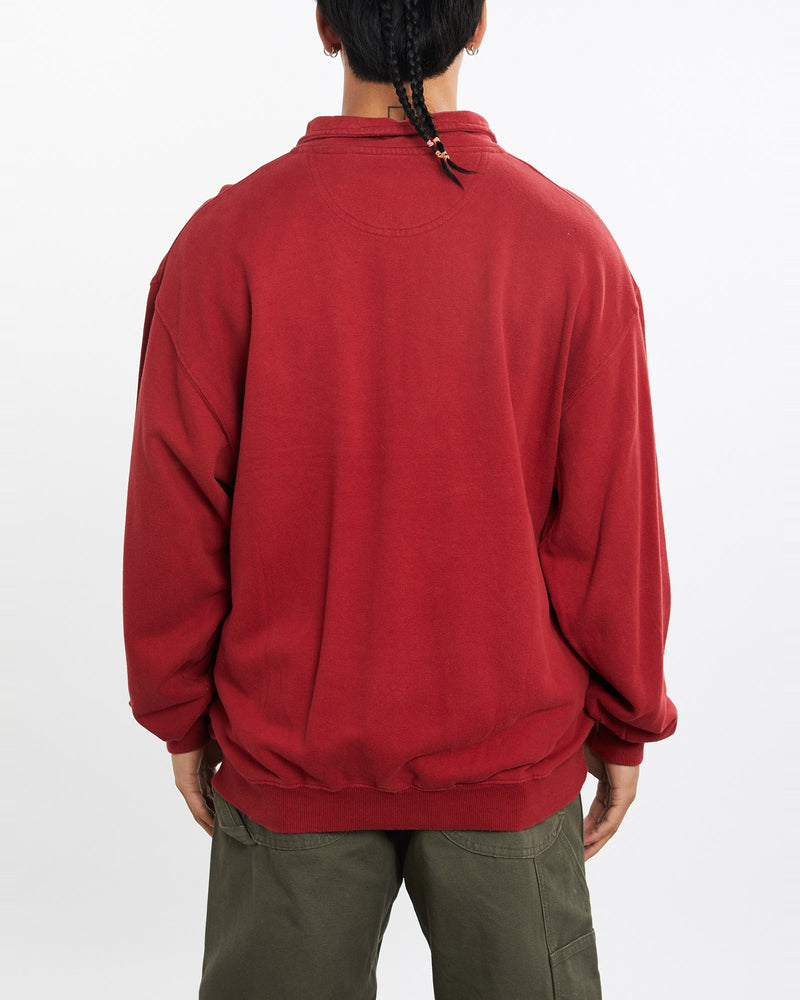 Vintage, Fila, Sport, Quarter, Zip, Sweatshirt, The Real Deal, size large, colour Red, newtown, sydney, australia, thrift store, opshop, preloved, secondhand, sustainable, retro, antique, 70s, 80s, 90s, 2000s, 00s, fashion, clothing, streetwear, trendy, garment, style, boutique, store, shop, archive, sale, cheap, best, top, Sweats and hoodies