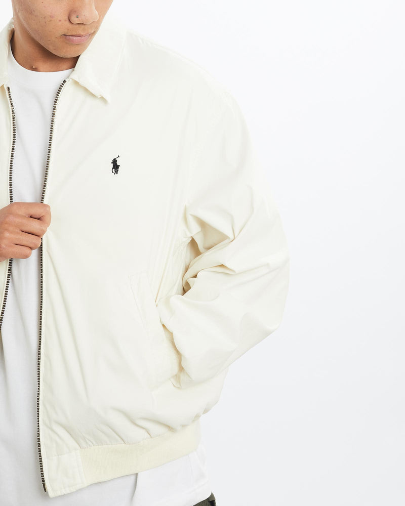 Vintage, 90s, Polo, Ralph, Lauren, Harrington, Jacket, The Real Deal, size large, colour Beige, newtown, sydney, australia, thrift store, opshop, preloved, secondhand, sustainable, retro, antique, 70s, 80s, 90s, 2000s, 00s, fashion, clothing, streetwear, trendy, garment, style, boutique, store, shop, archive, sale, cheap, best, top, Jackets