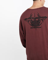 Vintage, Harley, Davidson, Long, Sleeve, Thermal, Tee, The Real Deal, size double extra large, colour Burgundy, newtown, sydney, australia, thrift store, opshop, preloved, secondhand, sustainable, retro, antique, 70s, 80s, 90s, 2000s, 00s, fashion, clothing, streetwear, trendy, garment, style, boutique, store, shop, archive, sale, cheap, best, top, T-Shirts