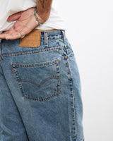 Vintage, Levi's, 550, Denim, Shorts, The Real Deal, size 35", colour Blue, newtown, sydney, australia, thrift store, opshop, preloved, secondhand, sustainable, retro, antique, 70s, 80s, 90s, 2000s, 00s, fashion, clothing, streetwear, trendy, garment, style, boutique, store, shop, archive, sale, cheap, best, top, Shorts