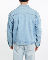 Vintage, 90s, Wrangler, Denim, Jacket, The Real Deal, size double extra large, colour Blue, newtown, sydney, australia, thrift store, opshop, preloved, secondhand, sustainable, retro, antique, 70s, 80s, 90s, 2000s, 00s, fashion, clothing, streetwear, trendy, garment, style, boutique, store, shop, archive, sale, cheap, best, top, Jackets