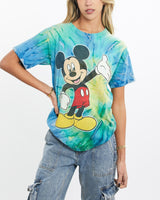 Vintage, 90s, Disney, Mickey, Mouse, Tie, Dye, Tee, The Real Deal, size extra small, colour Multicolour, newtown, sydney, australia, thrift store, opshop, preloved, secondhand, sustainable, retro, antique, 70s, 80s, 90s, 2000s, 00s, fashion, clothing, streetwear, trendy, garment, style, boutique, store, shop, archive, sale, cheap, best, top, T-Shirts