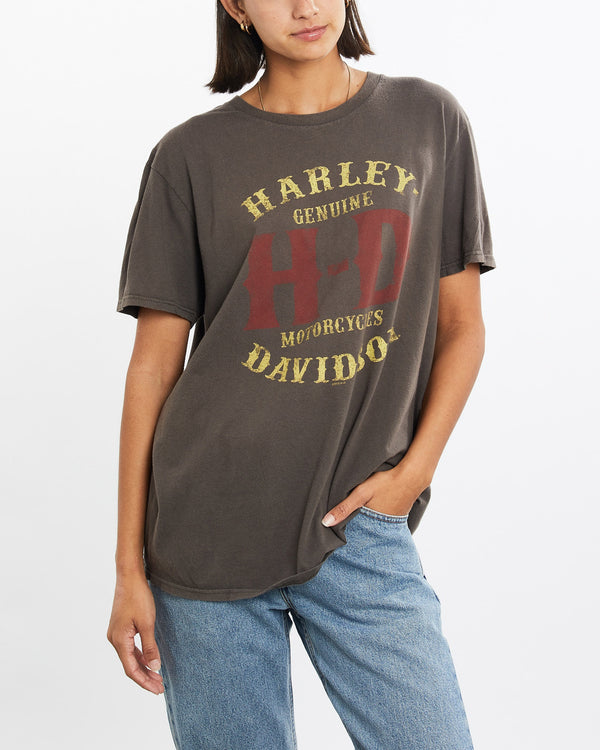 Vintage, Harley, Davidson, Tee, The Real Deal, size medium, colour Brown, newtown, sydney, australia, thrift store, opshop, preloved, secondhand, sustainable, retro, antique, 70s, 80s, 90s, 2000s, 00s, fashion, clothing, streetwear, trendy, garment, style, boutique, store, shop, archive, sale, cheap, best, top, T-Shirts