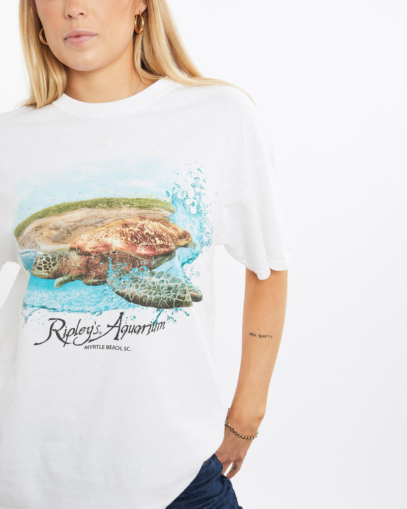 Vintage, Ripley's, Aquarium, Sea, Turtle, Wildlife, Tee, The Real Deal, size medium, colour White, newtown, sydney, australia, thrift store, opshop, preloved, secondhand, sustainable, retro, antique, 70s, 80s, 90s, 2000s, 00s, fashion, clothing, streetwear, trendy, garment, style, boutique, store, shop, archive, sale, cheap, best, top, T-Shirts