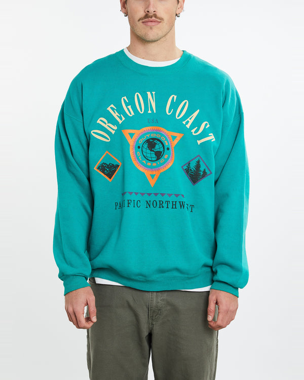 Vintage 90s Oregon Coast USA Sweatshirt <br>XL , The Real Deal , newtown, sydney, australia, thrift store, opshop, preloved, secondhand, sustainable, retro, antique, 70s, 80s, 90s, 2000s, 00s, fashion, clothing, streetwear, trendy, garment, style, boutique, store, shop, archive, sale, cheap, best, top