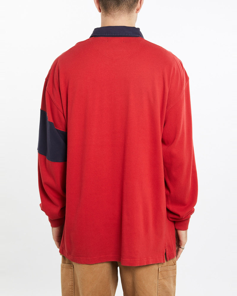 Vintage, 90s, Polo, Ralph, Lauren, Rugby, Shirt, The Real Deal, size extra large, colour Red, newtown, sydney, australia, thrift store, opshop, preloved, secondhand, sustainable, retro, antique, 70s, 80s, 90s, 2000s, 00s, fashion, clothing, streetwear, trendy, garment, style, boutique, store, shop, archive, sale, cheap, best, top, Shirts