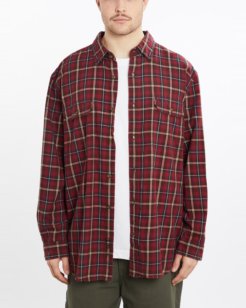 Vintage, Carhartt, Button, Up, Shirt, The Real Deal, size extra large, colour Red, newtown, sydney, australia, thrift store, opshop, preloved, secondhand, sustainable, retro, antique, 70s, 80s, 90s, 2000s, 00s, fashion, clothing, streetwear, trendy, garment, style, boutique, store, shop, archive, sale, cheap, best, top, Shirts