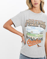 Vintage, MLB, Baltimore, Orioles, Tee, The Real Deal, size extra small, colour Grey, newtown, sydney, australia, thrift store, opshop, preloved, secondhand, sustainable, retro, antique, 70s, 80s, 90s, 2000s, 00s, fashion, clothing, streetwear, trendy, garment, style, boutique, store, shop, archive, sale, cheap, best, top, T-Shirts