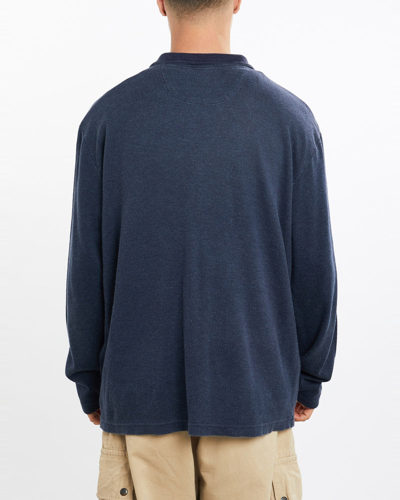 Vintage, Chaps, Ralph, Lauren, Quarter, Zip, Sweatshirt, The Real Deal, size large, colour Navy, newtown, sydney, australia, thrift store, opshop, preloved, secondhand, sustainable, retro, antique, 70s, 80s, 90s, 2000s, 00s, fashion, clothing, streetwear, trendy, garment, style, boutique, store, shop, archive, sale, cheap, best, top, Sweats and hoodies