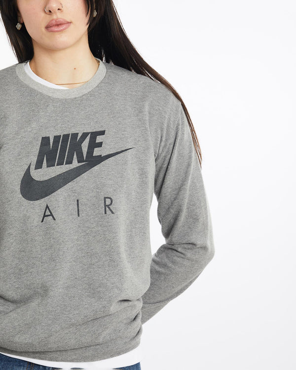 Vintage, 90s, Nike, Sweatshirt, The Real Deal, size medium, colour Grey, newtown, sydney, australia, thrift store, opshop, preloved, secondhand, sustainable, retro, antique, 70s, 80s, 90s, 2000s, 00s, fashion, clothing, streetwear, trendy, garment, style, boutique, store, shop, archive, sale, cheap, best, top, Sweats and hoodies