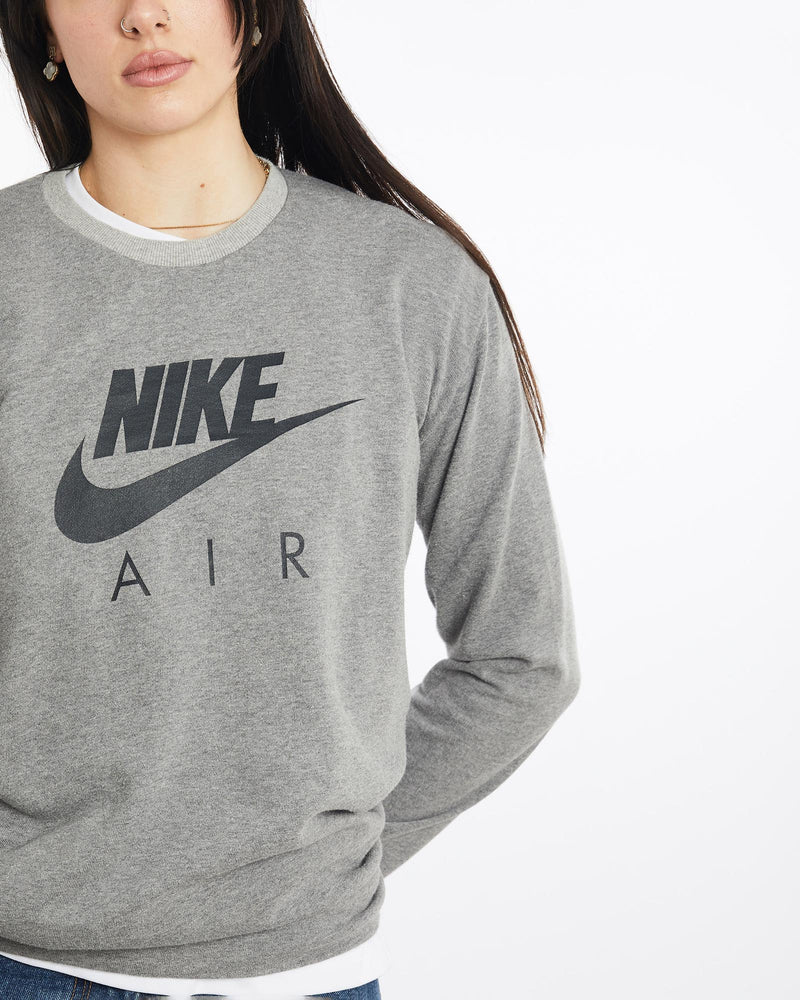 Vintage, 90s, Nike, Sweatshirt, The Real Deal, size medium, colour Grey, newtown, sydney, australia, thrift store, opshop, preloved, secondhand, sustainable, retro, antique, 70s, 80s, 90s, 2000s, 00s, fashion, clothing, streetwear, trendy, garment, style, boutique, store, shop, archive, sale, cheap, best, top, Sweats and hoodies