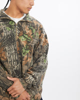 Vintage, Realtree, Camo, Quarter, Zip, Sweatshirt, The Real Deal, size large, colour Brown, newtown, sydney, australia, thrift store, opshop, preloved, secondhand, sustainable, retro, antique, 70s, 80s, 90s, 2000s, 00s, fashion, clothing, streetwear, trendy, garment, style, boutique, store, shop, archive, sale, cheap, best, top, Sweats and hoodies