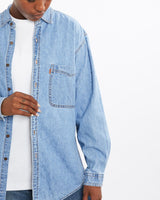Vintage, 90s, Levi's, Denim, Button, Up, Shirt, The Real Deal, size medium, colour Blue, newtown, sydney, australia, thrift store, opshop, preloved, secondhand, sustainable, retro, antique, 70s, 80s, 90s, 2000s, 00s, fashion, clothing, streetwear, trendy, garment, style, boutique, store, shop, archive, sale, cheap, best, top, Shirts
