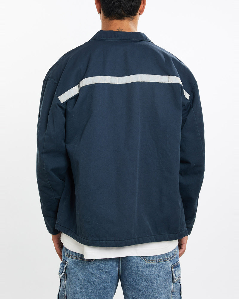 Vintage, Mechanic, Jacket, The Real Deal, size extra large, colour Blue, newtown, sydney, australia, thrift store, opshop, preloved, secondhand, sustainable, retro, antique, 70s, 80s, 90s, 2000s, 00s, fashion, clothing, streetwear, trendy, garment, style, boutique, store, shop, archive, sale, cheap, best, top, Jackets