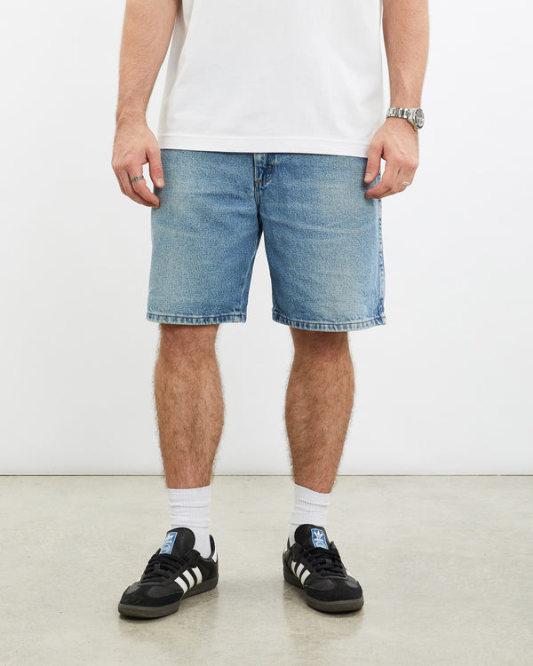 Vintage, Rustler, Denim, Shorts, The Real Deal, size 32", colour Blue, newtown, sydney, australia, thrift store, opshop, preloved, secondhand, sustainable, retro, antique, 70s, 80s, 90s, 2000s, 00s, fashion, clothing, streetwear, trendy, garment, style, boutique, store, shop, archive, sale, cheap, best, top, Shorts
