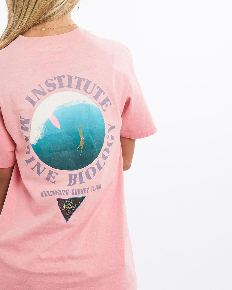 Vintage, 90s, Marine, Biology, Tee, The Real Deal, size small, colour Pink, newtown, sydney, australia, thrift store, opshop, preloved, secondhand, sustainable, retro, antique, 70s, 80s, 90s, 2000s, 00s, fashion, clothing, streetwear, trendy, garment, style, boutique, store, shop, archive, sale, cheap, best, top, T-Shirts
