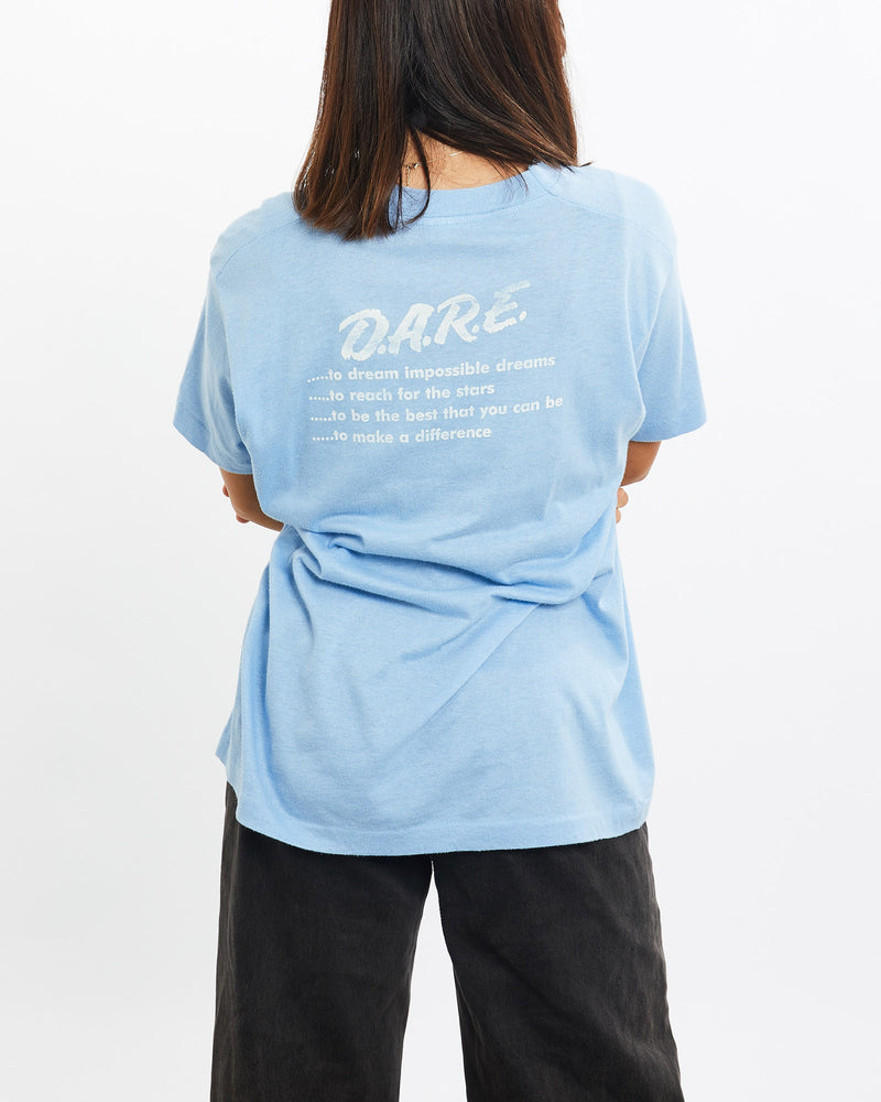 Vintage, 1993, D.A.R.E, Tee, The Real Deal, size double extra small, colour Grey, newtown, sydney, australia, thrift store, opshop, preloved, secondhand, sustainable, retro, antique, 70s, 80s, 90s, 2000s, 00s, fashion, clothing, streetwear, trendy, garment, style, boutique, store, shop, archive, sale, cheap, best, top, T-Shirts