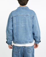 Vintage, Wrangler, Blanket, Lined, Denim, Jacket, The Real Deal, size extra large, colour Blue, newtown, sydney, australia, thrift store, opshop, preloved, secondhand, sustainable, retro, antique, 70s, 80s, 90s, 2000s, 00s, fashion, clothing, streetwear, trendy, garment, style, boutique, store, shop, archive, sale, cheap, best, top, Jackets