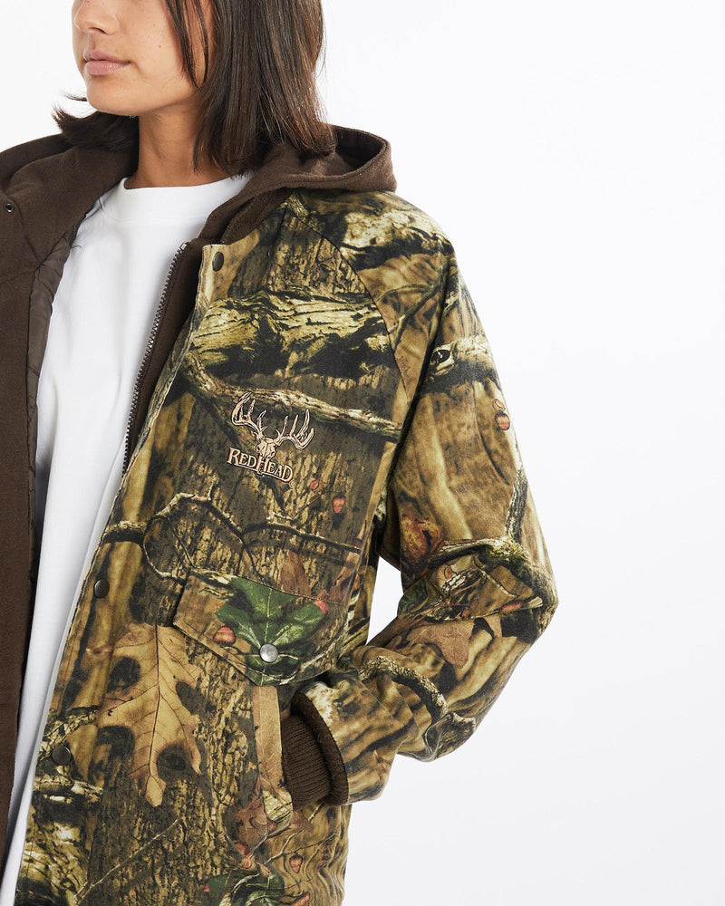 Vintage, 90s, Redhead, Realtree, Camo, Jacket, The Real Deal, size small, colour Green, newtown, sydney, australia, thrift store, opshop, preloved, secondhand, sustainable, retro, antique, 70s, 80s, 90s, 2000s, 00s, fashion, clothing, streetwear, trendy, garment, style, boutique, store, shop, archive, sale, cheap, best, top, Jackets