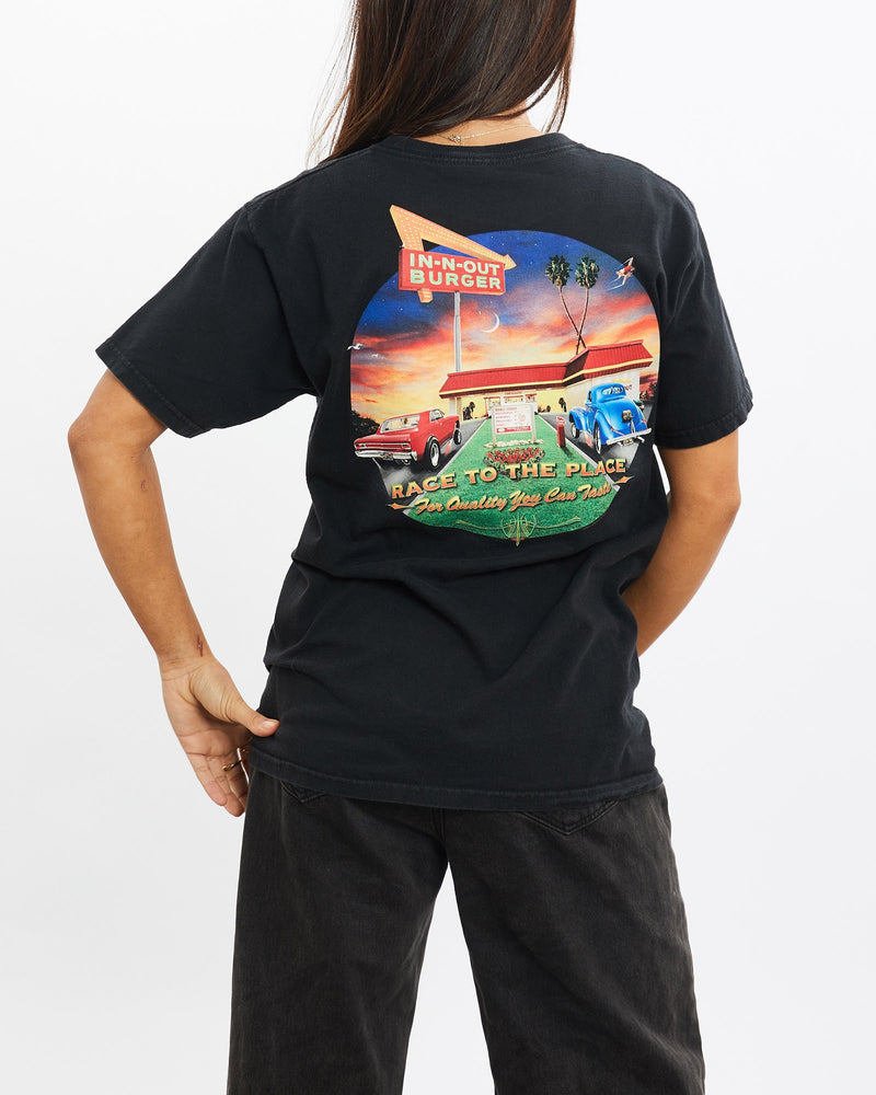 Vintage, In-N-Out, Burger, Tee, The Real Deal, size extra small, colour Red, newtown, sydney, australia, thrift store, opshop, preloved, secondhand, sustainable, retro, antique, 70s, 80s, 90s, 2000s, 00s, fashion, clothing, streetwear, trendy, garment, style, boutique, store, shop, archive, sale, cheap, best, top, T-Shirts