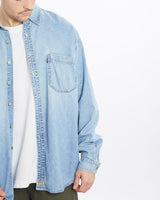 Vintage, 90s, Levi's, Denim, Button, Up, Shirt, The Real Deal, size extra large, colour Blue, newtown, sydney, australia, thrift store, opshop, preloved, secondhand, sustainable, retro, antique, 70s, 80s, 90s, 2000s, 00s, fashion, clothing, streetwear, trendy, garment, style, boutique, store, shop, archive, sale, cheap, best, top, Shirts