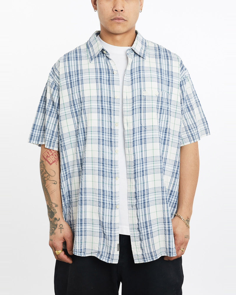 Vintage, Timberland, Short, Sleeve, Button, Up, Shirt, The Real Deal, size extra large, colour Multicolour, newtown, sydney, australia, thrift store, opshop, preloved, secondhand, sustainable, retro, antique, 70s, 80s, 90s, 2000s, 00s, fashion, clothing, streetwear, trendy, garment, style, boutique, store, shop, archive, sale, cheap, best, top, Shirts