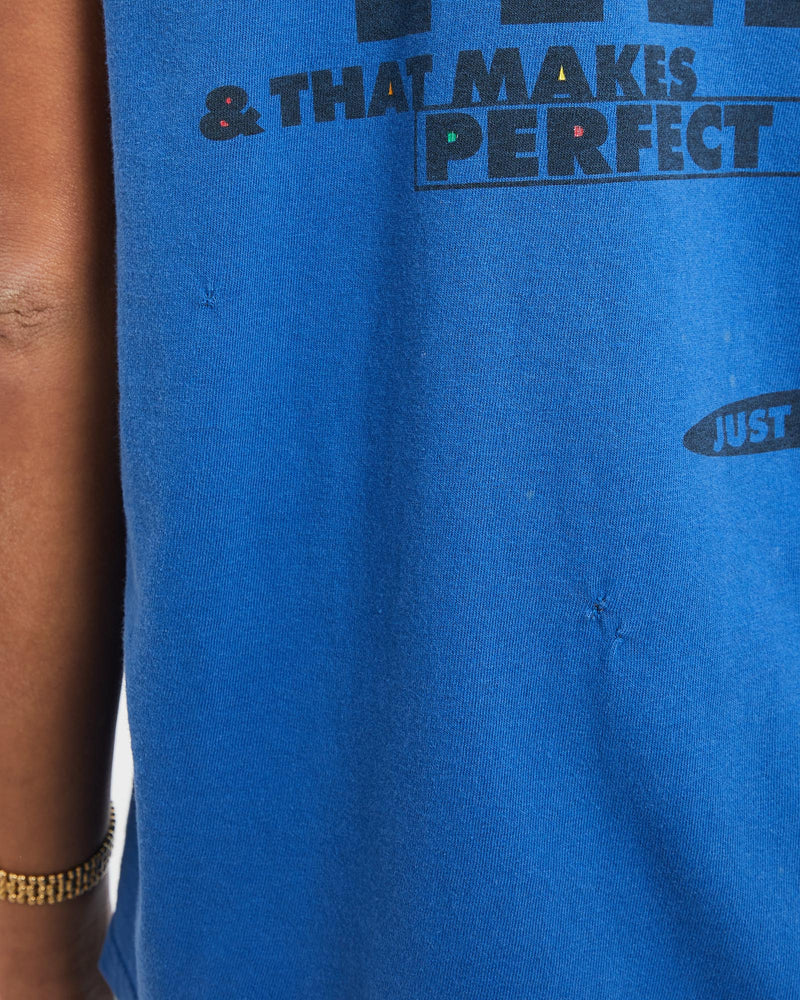 Vintage, 90s, Nike, Tee, The Real Deal, size extra small, colour Blue, newtown, sydney, australia, thrift store, opshop, preloved, secondhand, sustainable, retro, antique, 70s, 80s, 90s, 2000s, 00s, fashion, clothing, streetwear, trendy, garment, style, boutique, store, shop, archive, sale, cheap, best, top, T-Shirts