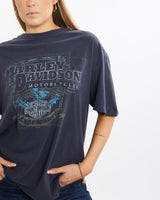 Vintage, Harley, Davidson, Tee, The Real Deal, size medium, colour Navy, newtown, sydney, australia, thrift store, opshop, preloved, secondhand, sustainable, retro, antique, 70s, 80s, 90s, 2000s, 00s, fashion, clothing, streetwear, trendy, garment, style, boutique, store, shop, archive, sale, cheap, best, top, T-Shirts