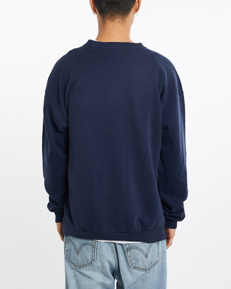 Vintage, 90s, Timber, Wolf, Wildlife, Sweatshirt, The Real Deal, size large, colour Navy, newtown, sydney, australia, thrift store, opshop, preloved, secondhand, sustainable, retro, antique, 70s, 80s, 90s, 2000s, 00s, fashion, clothing, streetwear, trendy, garment, style, boutique, store, shop, archive, sale, cheap, best, top, Sweats and hoodies