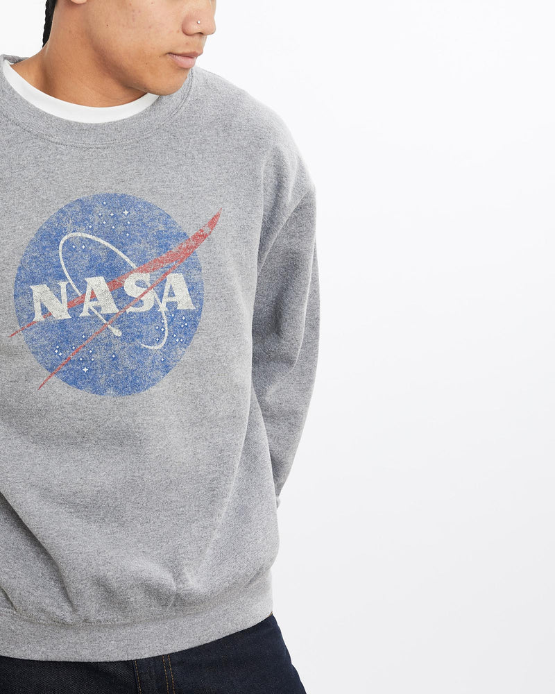 Vintage, NASA, Sweatshirt, The Real Deal, size large, colour Grey, newtown, sydney, australia, thrift store, opshop, preloved, secondhand, sustainable, retro, antique, 70s, 80s, 90s, 2000s, 00s, fashion, clothing, streetwear, trendy, garment, style, boutique, store, shop, archive, sale, cheap, best, top, Sweats and hoodies