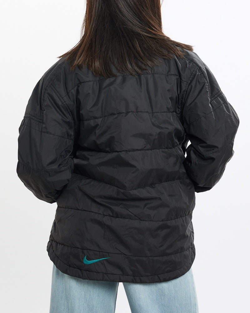 Vintage, 90s, Nike, Puffer, Jacket, The Real Deal, size extra small, colour Black, newtown, sydney, australia, thrift store, opshop, preloved, secondhand, sustainable, retro, antique, 70s, 80s, 90s, 2000s, 00s, fashion, clothing, streetwear, trendy, garment, style, boutique, store, shop, archive, sale, cheap, best, top, Jackets