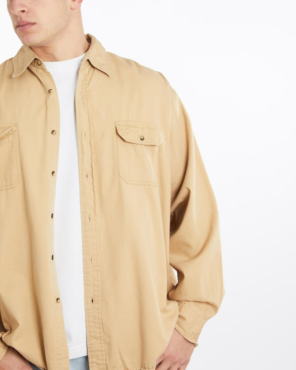 Vintage, Wrangler, Button, Up, Shirt, The Real Deal, size double extra large, colour Brown, newtown, sydney, australia, thrift store, opshop, preloved, secondhand, sustainable, retro, antique, 70s, 80s, 90s, 2000s, 00s, fashion, clothing, streetwear, trendy, garment, style, boutique, store, shop, archive, sale, cheap, best, top, Shirts