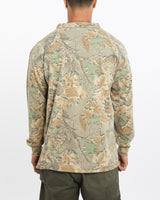 Vintage, 90s, Realtree, Camo, Long, Sleeve, Mock, Neck, Tee, The Real Deal, size large, colour Green, newtown, sydney, australia, thrift store, opshop, preloved, secondhand, sustainable, retro, antique, 70s, 80s, 90s, 2000s, 00s, fashion, clothing, streetwear, trendy, garment, style, boutique, store, shop, archive, sale, cheap, best, top, T-Shirts